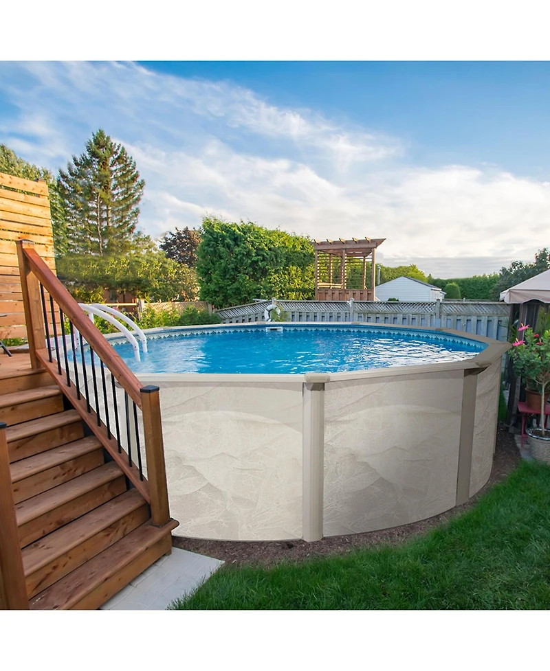 Aquarian Phoenix 15ft x 52in Above Ground Swimming Pool w/Pump and Pool Ladder