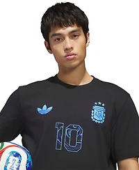 Adidas Men's Lionel Messi Black Argentina National Team 2026 Away Jersey Hook Name Number T-Shirt