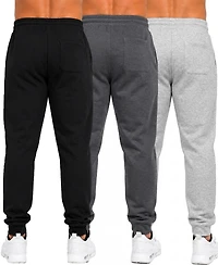 Blue Ice Men's Fleece-Lined Slim-Fit Jogger Sweatpants, 3-Pack Set