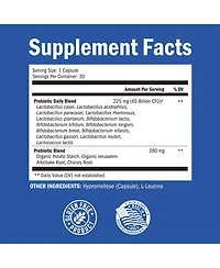 Probiotic 65 Billion - Probiotics with Prebiotic for Women & Men - Lactobacillus Acidophilus Digestive Health Capsules - Targeted Release Technology