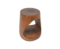 sumyeg Hollow Round Wood Grain Mgo Side Table 200lbs Capacity No Assembly End Table.