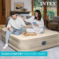 Intex 64427ED Dura-Beam Deluxe Ultra Plush Air Mattress w/Built-in Pump, Queen