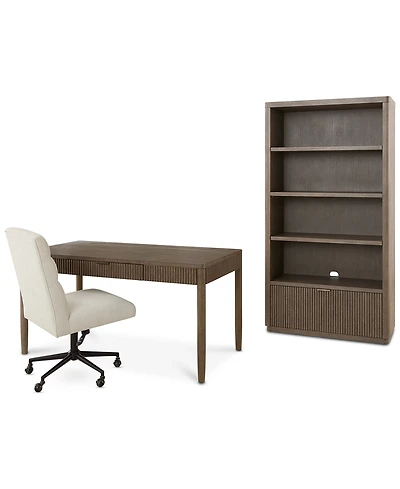 Frandlyn 3-Piece Home Office Set (Writing Desk, Desk Chair & Bookcase), Macy's Exclusive