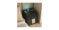 Lucky One 18"W Smart Nightstand with Charging Station, Voice-Controlled Night Light