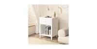 Lucky One 26.8"W Wooden Nightstand with Drawer and Shelf