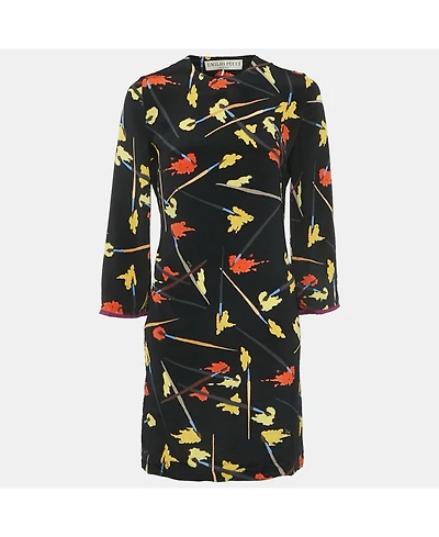 Pre-Owned Emilio Pucci Women's Brush Print Silk Mini Dress