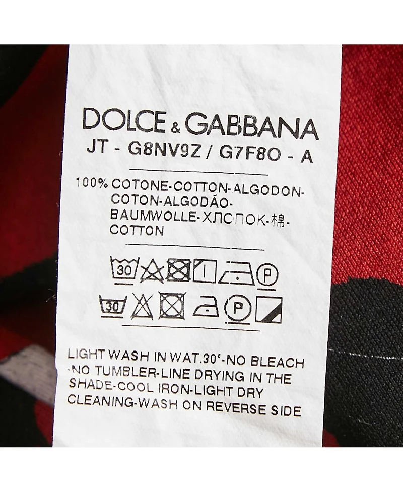 Pre-Owned Dolce & Gabbana Men's Pre-Owned Dolce and Gabbana Print Cotton Crewneck T-Shirt