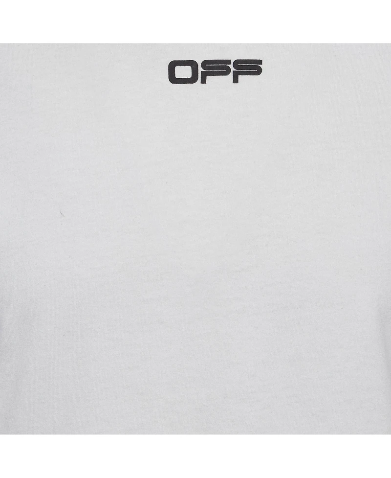 Pre-Owned Off-White Men Print Cotton Half Sleeve T-Shirt