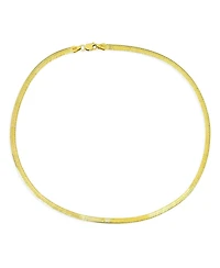 Bling Jewelry Gold Plated .925 Sterling Silver 3.5 mm Flat Omega Snake Flexible Herringbone Collar Necklace