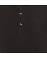Pre-Owned Versace Men's Collection Medusa Embossed Cotton Polo T-Shirt