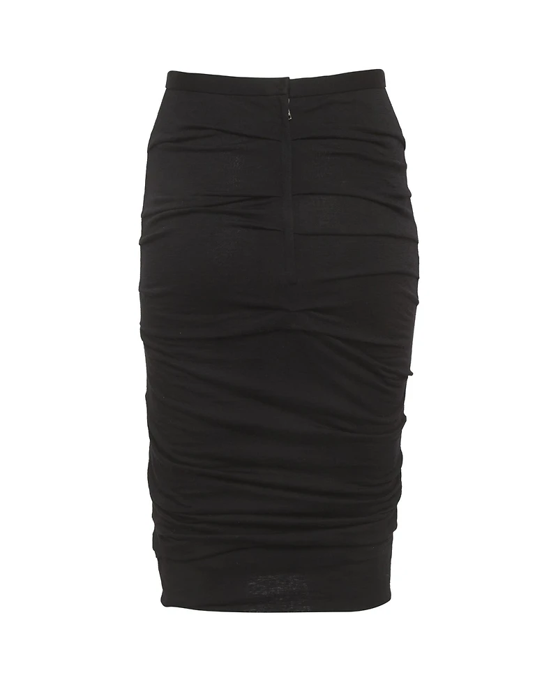 Pre-Owned Dolce & Gabbana Women's Jersey Ruched Pencil Skirt