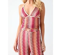 Guess Women's Sleeveless Halter V-Neck Knit Top