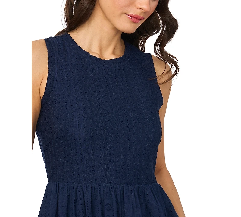 CeCe Women's Sleeveless Crewneck Midi Dress