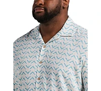 Cubavera Men's Big & Tall Geometric Print Camp Collar Shirt