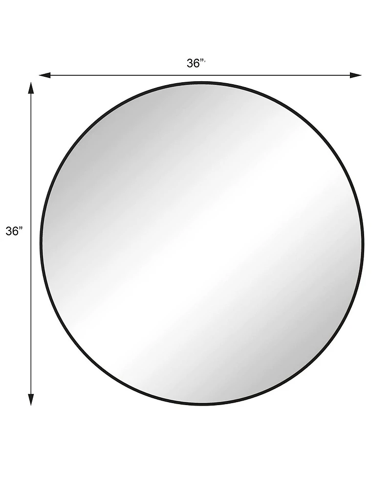 Laoties 36" Large Round Wall Mirror, Modern Metal Circle Vanity Mirror for Bathroom, Entryway