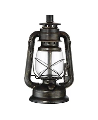 Franklin Iron Works Murphy 23" High Miner Lantern Industrial Accent Table Lamps Set of 2 Weathered Finish Metal