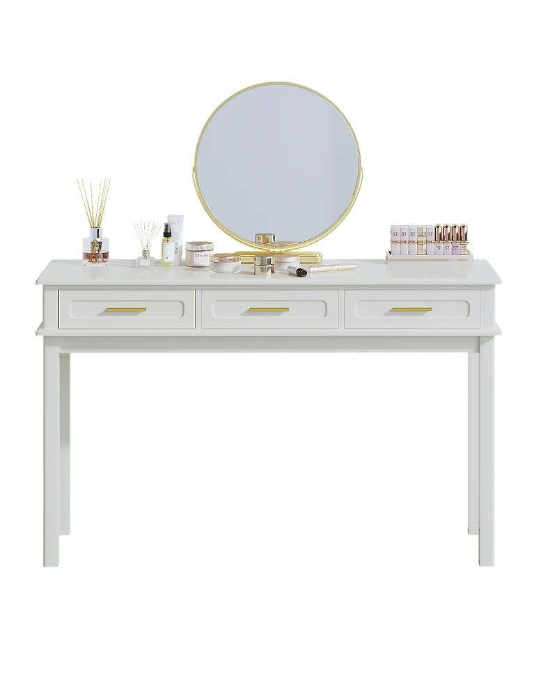 Streamdale Furniture 3-Drawer Modern Vanity Desk and Writing Table