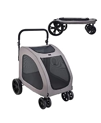 Vevor Pet Stroller 4-Wheels Dog Stroller Carrier 160lbs Weight Capacity Portable