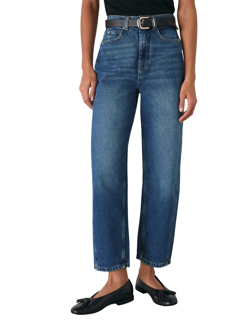 Whistles Women's High Waist Barrel Leg Jean