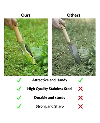 Xdovet Garden Tool Set Basket Stainless Steel Wood Handle Shears Gloves