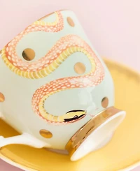 Yvonne Ellen 2-Piece Snakey Teacup and Saucer Set