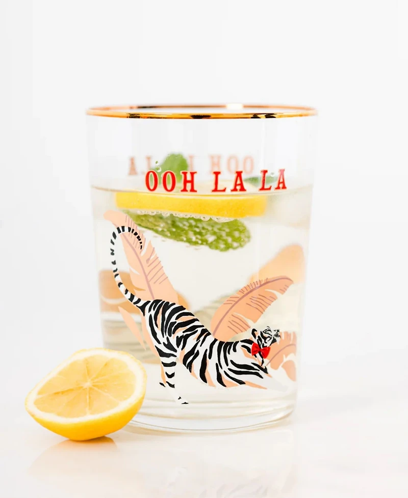 Yvonne Ellen Tiger Hi Ball Glasses, Set of 4