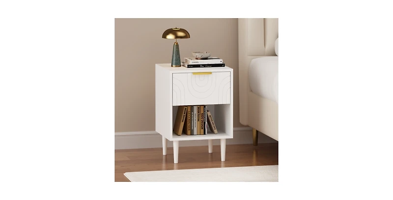Lucky One 22.8" Width Nightstand with Drawer and Shelf