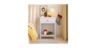 Lucky One Nightstand with Drawer and Shelf