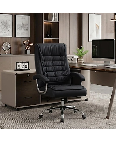 Streamdale Furniture High Back Ergonomic Pu Leather 350lbs Capacity Executive Office Chair
