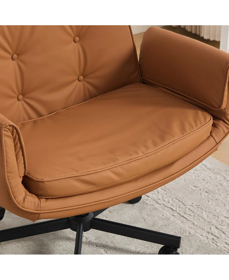 Streamdale Furniture Criss Cross Office Chair with Adjustable Armrests Headrest and Wheels