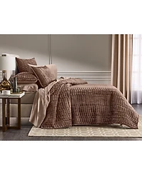 Hotel Collection Bevel Velvet Quilted 3-Piece Coverlet Set, Full/Queen, Macy's Exclusive