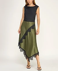 Row A Juniors' Cowl Neck Midi Dress
