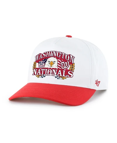 '47 Brand Men's White, Red Washington Nationals Americana Eagle Hitch Adjustable Hat