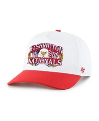 '47 Brand Men's White, Red Washington Nationals Americana Eagle Hitch Adjustable Hat