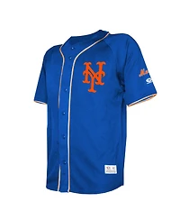 Stitches Men's Royal New York Mets Team Color Full-Button Fashion Jersey