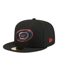New Era Men's Black Carolina Hurricanes Color Pop 59FIFTY Fitted Hat