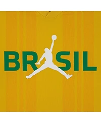 Jordan Big Boys and Girls Yellow Brazil National Team Polo shirt