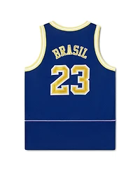 Jordan Big Boys and Girls Royal Brazil National Team Mesh Basketball Fashion Jersey