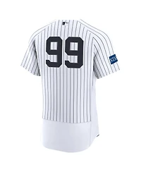 Nike Men's Aaron Judge White New York Yankees Home Authentic Sponsor Patch Jersey