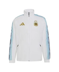 Adidas Men's White Argentina National Team 2026 Home Full-Zip Game Day Anthem Jacket