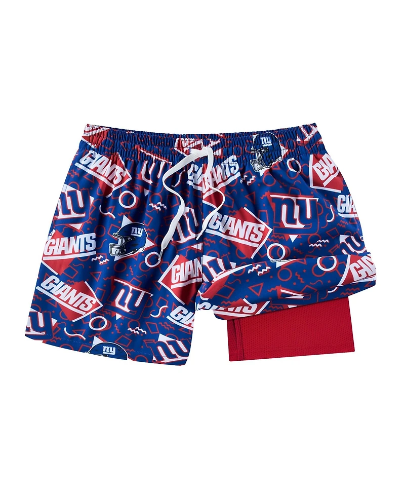 Chubbies Men's Blue New York Giants Game Day Fit Classic Lined Swim Trunks