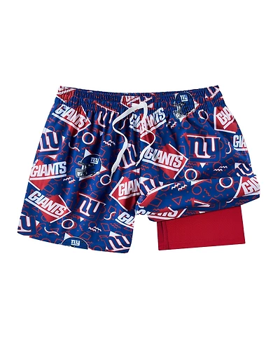 Chubbies Men's Blue New York Giants Game Day Fit Classic Lined Swim Trunks
