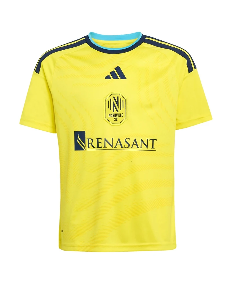 Adidas Big Boys and Girls Hany Mukhtar Yellow Nashville Sc 2026 The Reverb Kit Replica Jersey