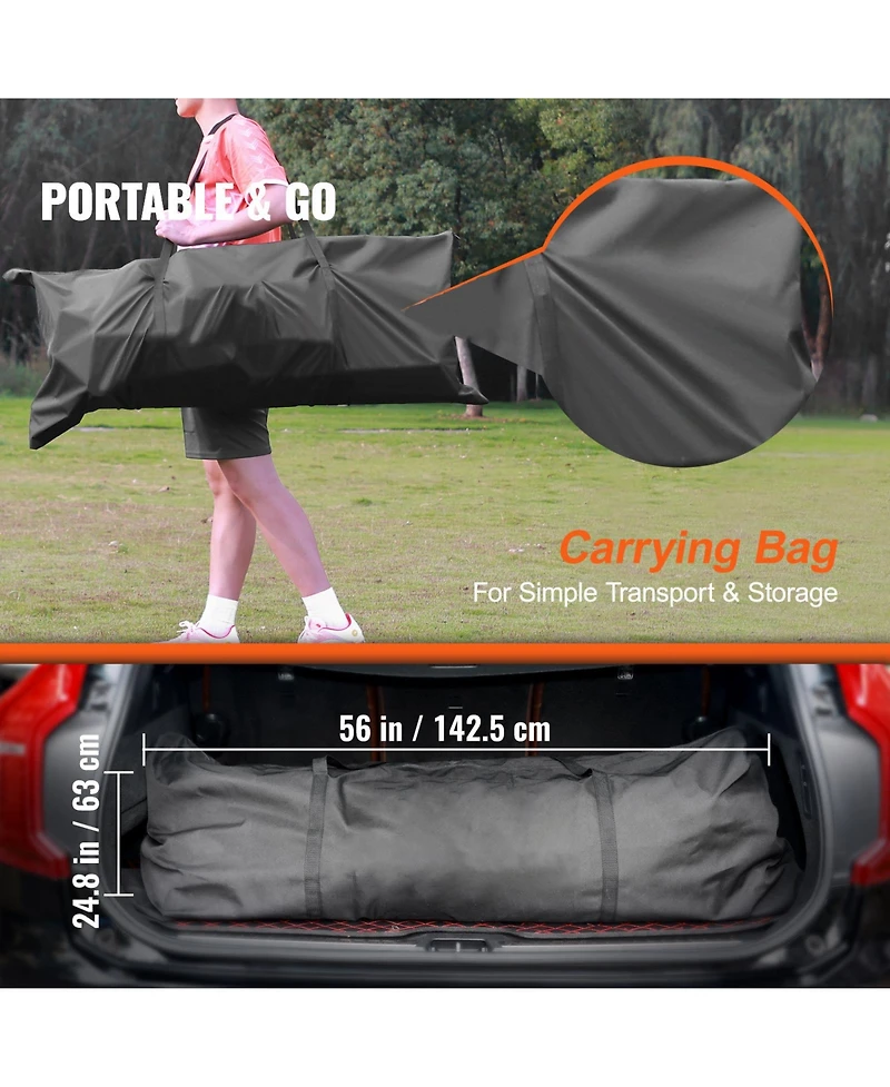 Vevor Portable Soccer Goal Kids Soccer Net Carry Bag Backyard Training