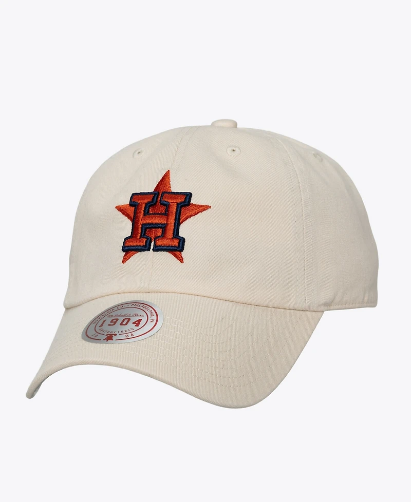 Mitchell & Ness Men's and Women's Cream Houston Astros Off-Season 1904 Strapback Adjustable Hat