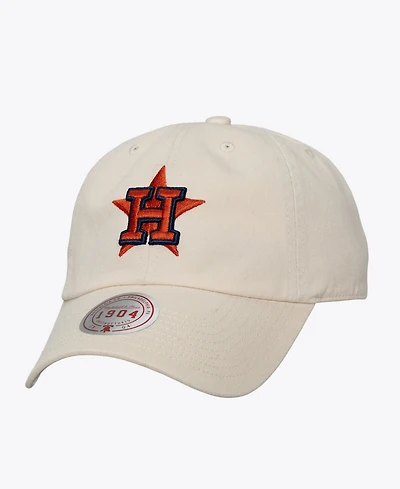 Mitchell & Ness Men's and Women's Cream Houston Astros Off-Season 1904 Strapback Adjustable Hat