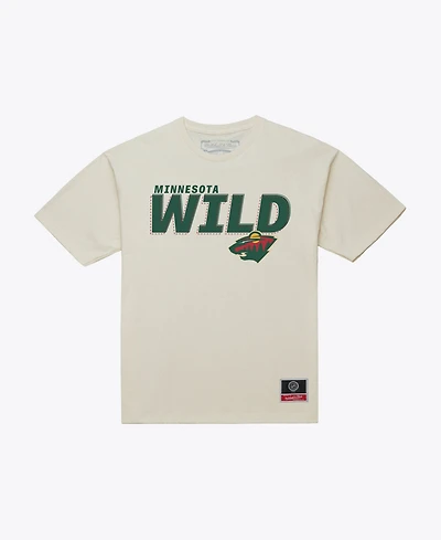Mitchell & Ness Men's Cream Minnesota Wild Core Plus T-Shirt