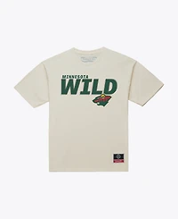 Mitchell & Ness Men's Cream Minnesota Wild Core Plus T-Shirt