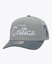 Mitchell & Ness Men's Gray Boston Celtics Thunderstorm Head Coach Pro Crown Snapback Hat