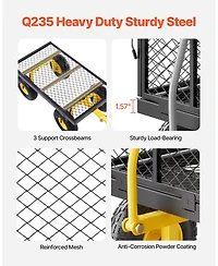 Vevor Steel Garden Cart Capacity Heavy Duty Yard Wagon Utility